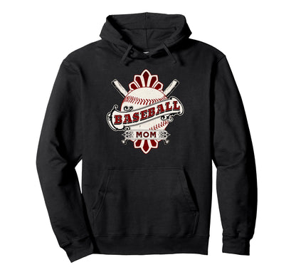 Baseball Mom Club Sports Team Support Hoodie - Aesthetic Graphic Unisex - T-Shirt, Sweatshirt, Hoodie