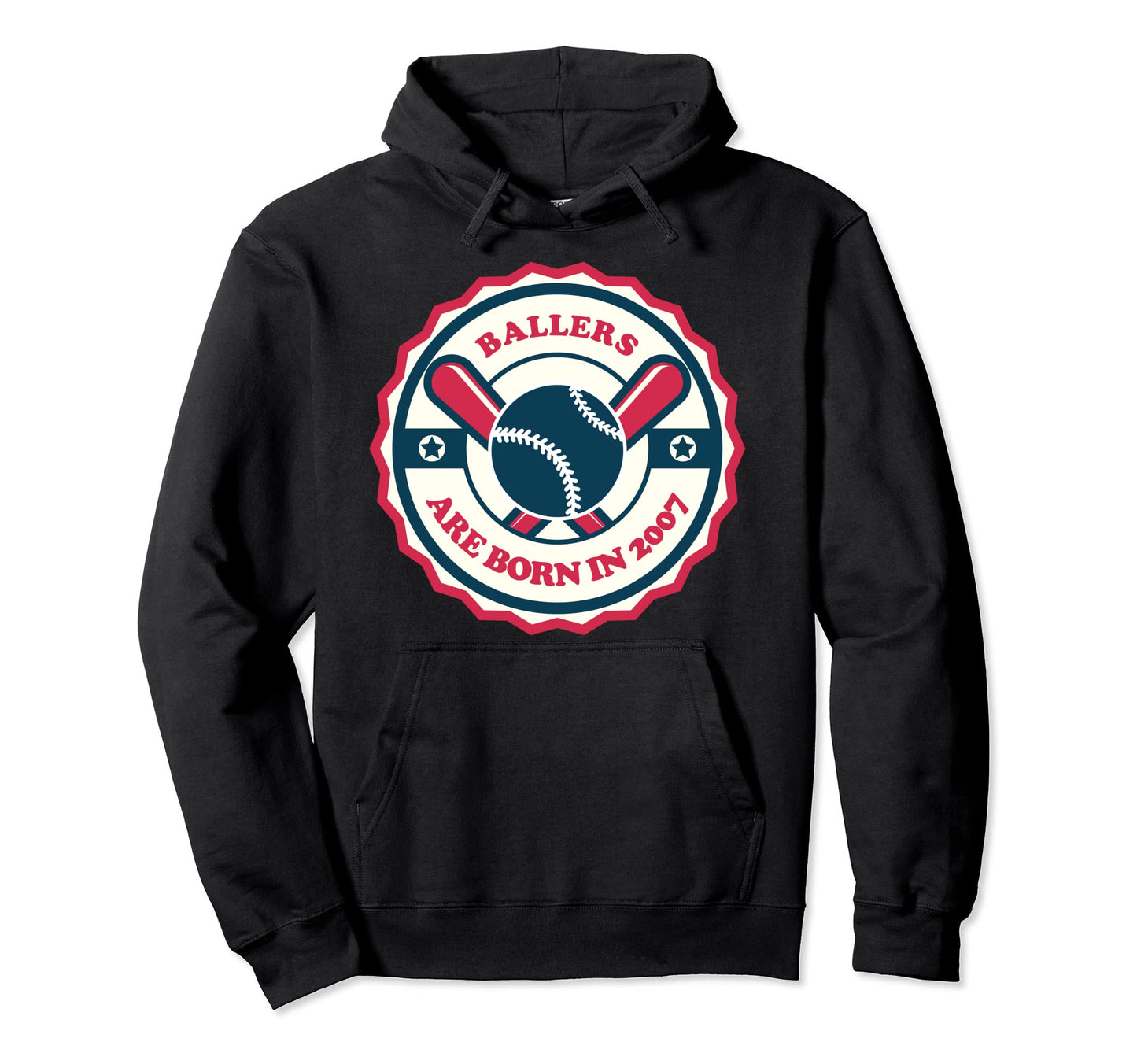 Funny Baseball Birthday Ballers Hoodie - Casual Everyday Wear Men Women - T-Shirt, Sweatshirt, Hoodie