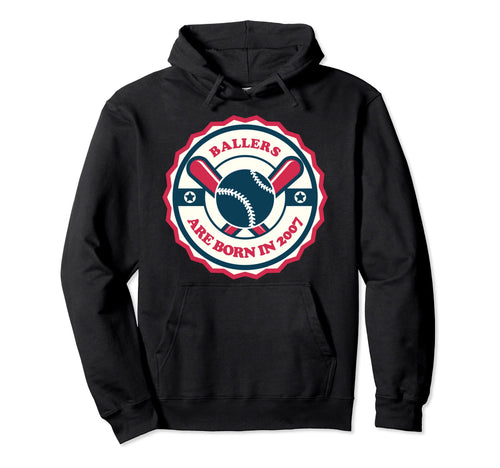 Funny Baseball Birthday Ballers Hoodie - Casual Everyday Wear Men Women - T-Shirt, Sweatshirt, Hoodie