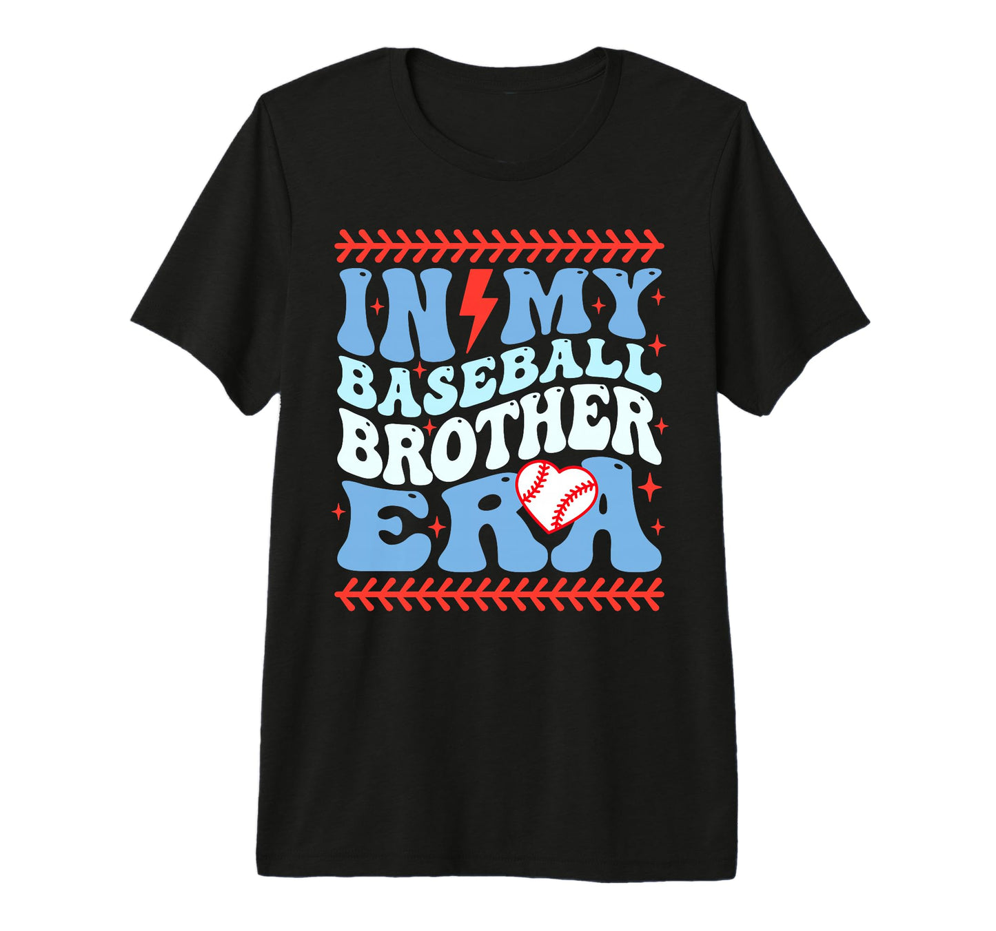 My Baseball Brother Era Groovy T-Shirt - Minimalist Print Men Women - T-Shirt, Sweatshirt, Hoodie
