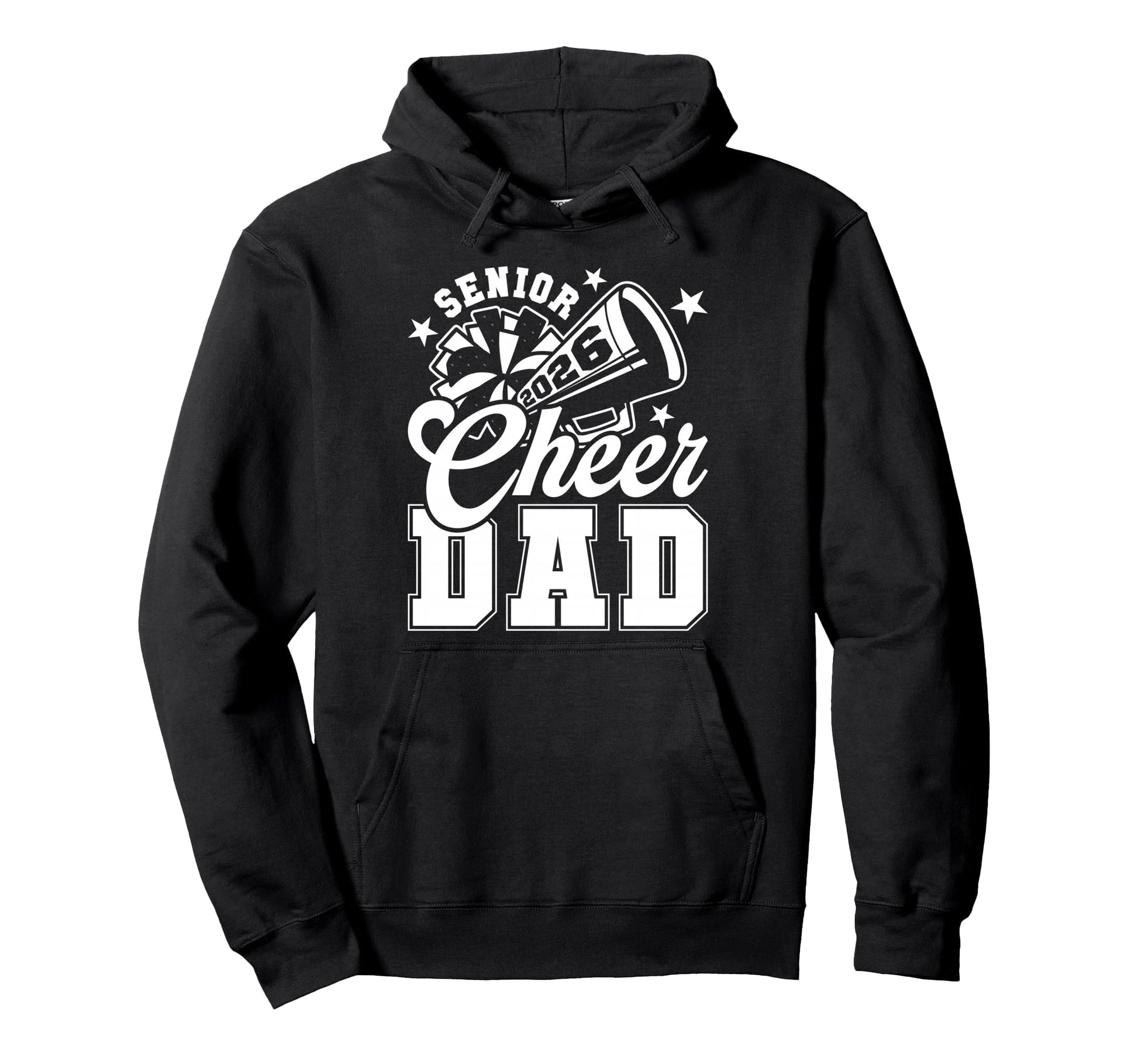 Senior Cheer Dad 2026 Proud Cheerleader Hoodie - Novelty Apparel Unisex - T-Shirt, Sweatshirt, Hoodie