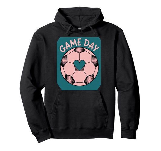 Womens Soccer Game Day Ladies Heart Hoodie - Aesthetic Graphic Men Women - T-Shirt, Sweatshirt, Hoodie