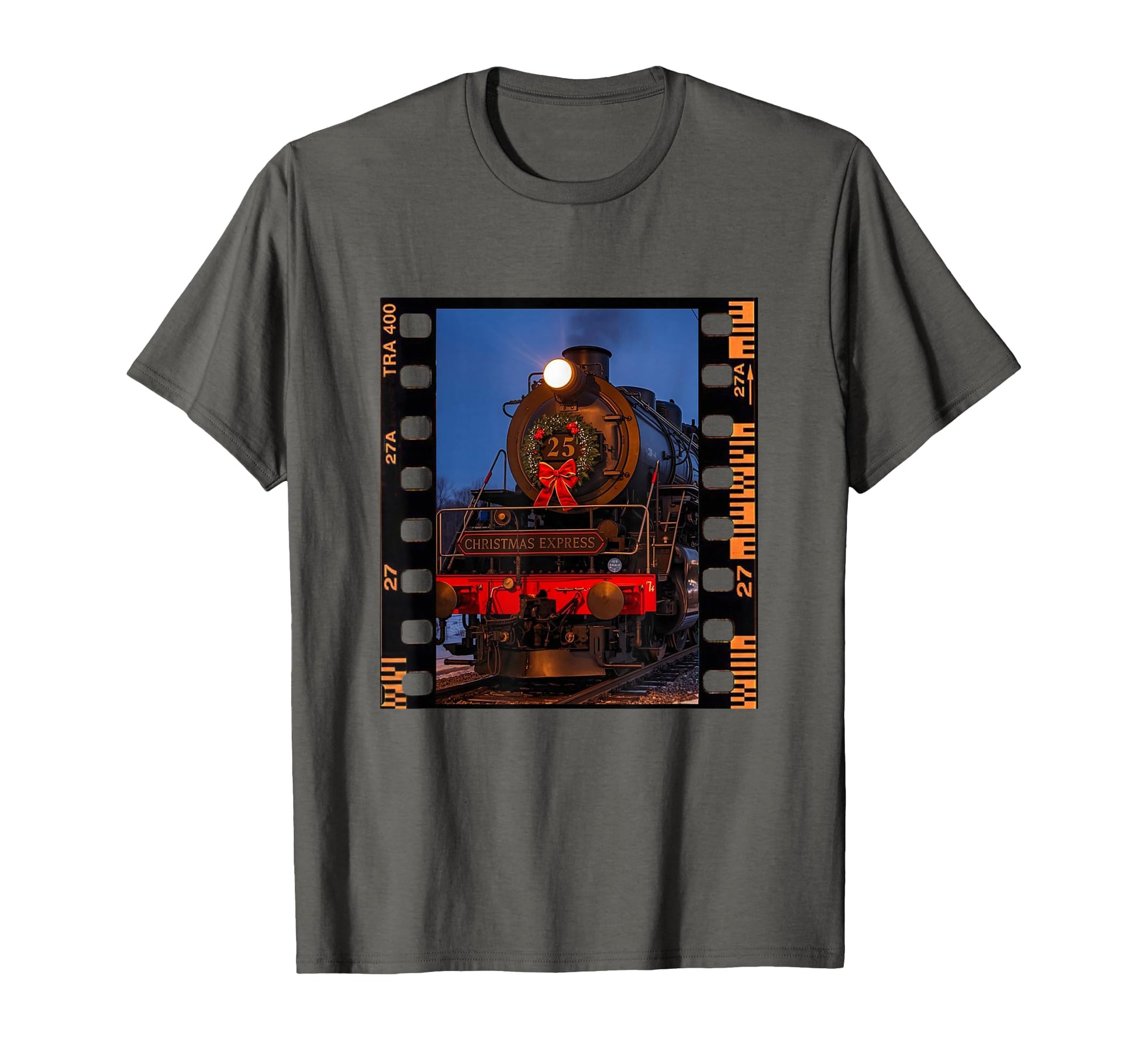 Holiday Express Steam Train Camera T-Shirt - Custom Art Print for Adults - T-Shirt, Sweatshirt, Hoodie