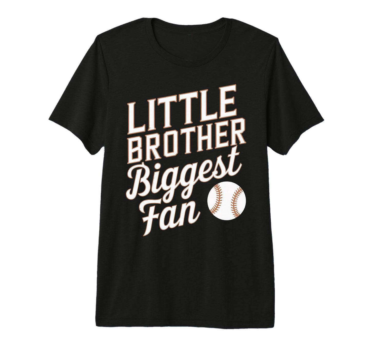 Little Brother Biggest Fan Baseball Tri T-Shirt - Trendy Graphic Unisex - T-Shirt, Sweatshirt, Hoodie