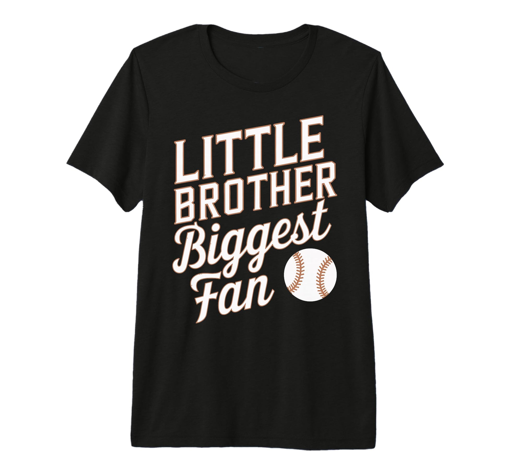 Little Brother Biggest Fan Baseball Tri T-Shirt - Trendy Graphic Unisex - T-Shirt, Sweatshirt, Hoodie