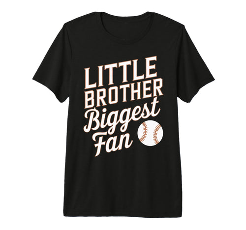 Little Brother Biggest Fan Baseball Tri T-Shirt - Trendy Graphic Unisex - T-Shirt, Sweatshirt, Hoodie
