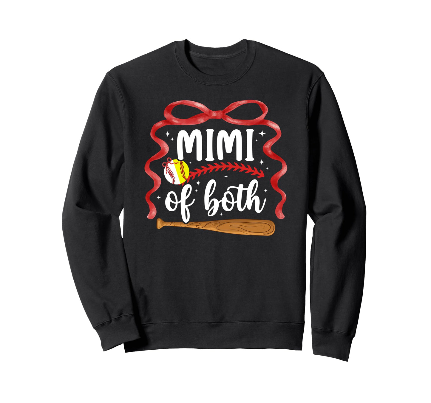 Mimi Both Coquette Baseball Sweatshirt - Minimalist Print Men Women - T-Shirt, Sweatshirt, Hoodie