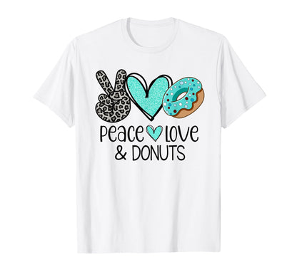 Peace Love And Donuts T-Shirt - Custom Art Print Unisex - T-Shirt, Sweatshirt, Hoodie