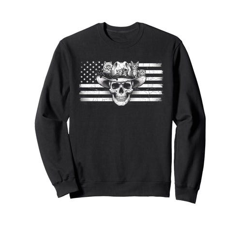 Skull Cat Skeleton Kitty Kitten Gothic Sweatshirt - Unique Graphic Unisex - T-Shirt, Sweatshirt, Hoodie