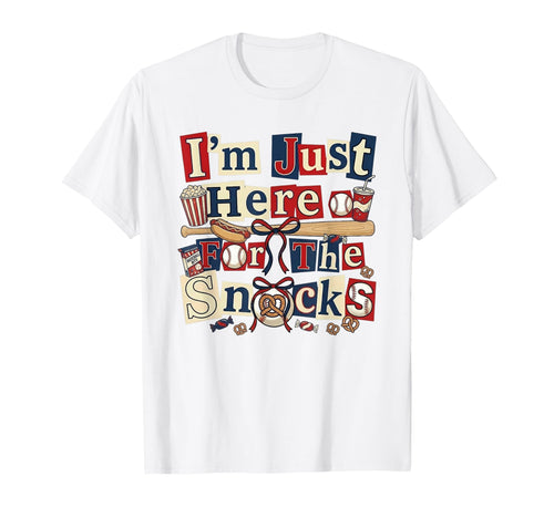 Im Just Here Snacks Baseball Game Day T-Shirt - Custom Art Print Men Women - T-Shirt, Sweatshirt, Hoodie