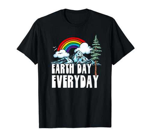 Earth Day Every Day Rainbow Nature T-Shirt - Custom Art Print for Adults - T-Shirt, Sweatshirt, Hoodie