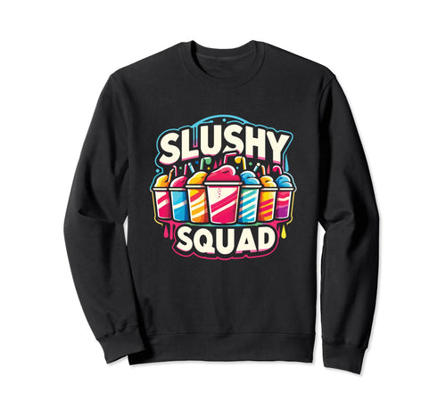 Slushy Squad Rainbow Line Up Sweatshirt - Novelty Apparel Unisex - T-Shirt, Sweatshirt, Hoodie