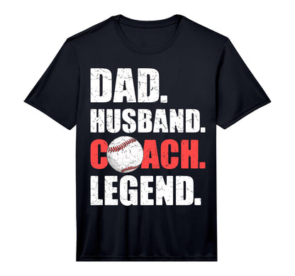 Mens Dad Husband Coach Legend Father T-Shirt - Unique Graphic Unisex - T-Shirt, Sweatshirt, Hoodie