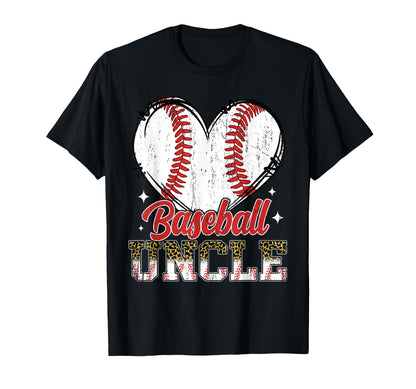 Baseball Uncle Heart Baseball Player T-Shirt - Aesthetic Graphic Unisex - T-Shirt, Sweatshirt, Hoodie