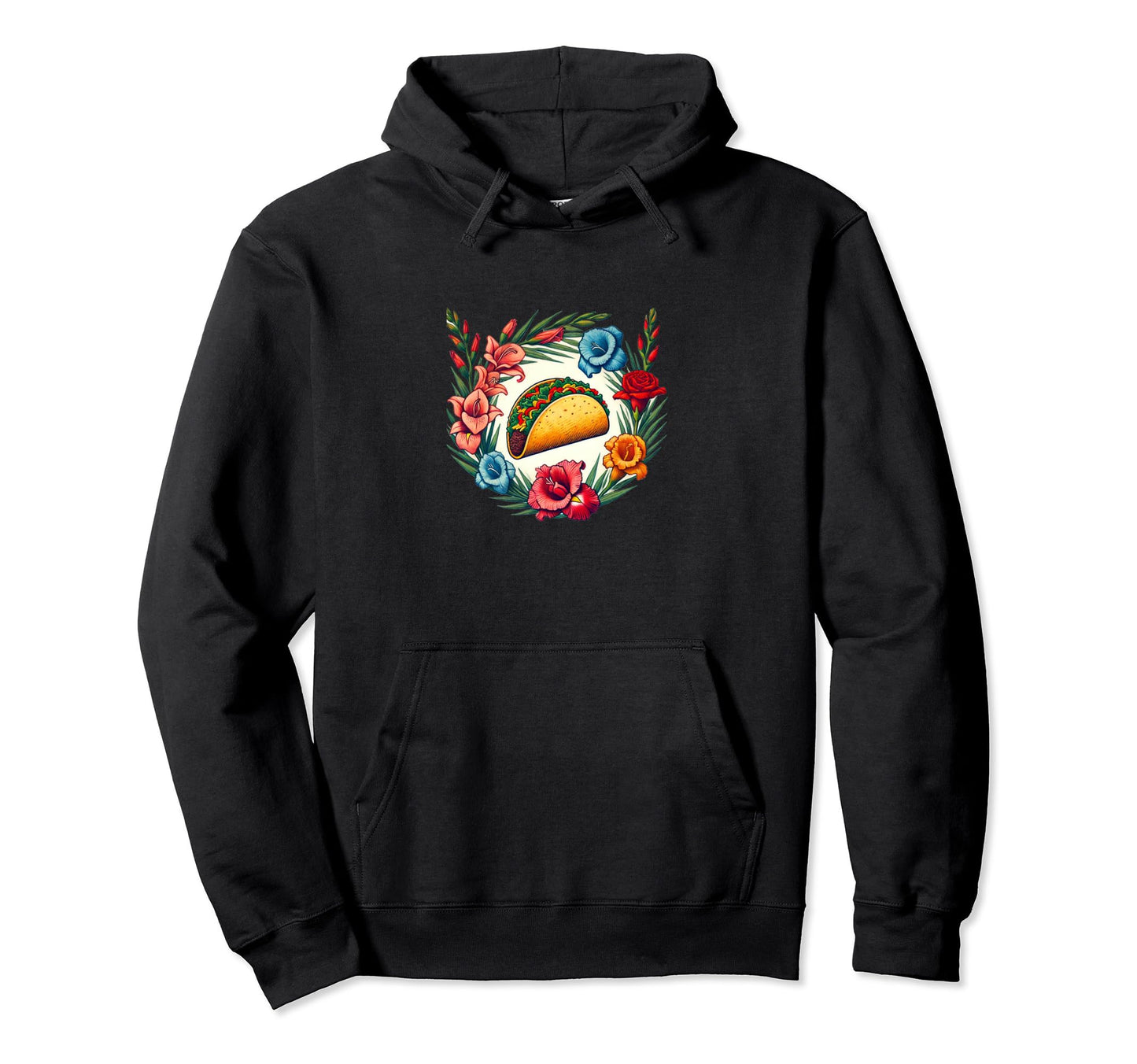 Taco Lovers Illustration Peace Love Hoodie - Streetwear Style Men Women - T-Shirt, Sweatshirt, Hoodie