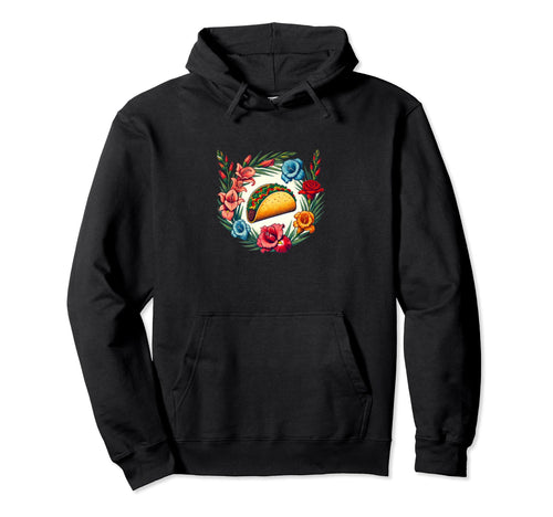 Taco Lovers Illustration Peace Love Hoodie - Streetwear Style Men Women - T-Shirt, Sweatshirt, Hoodie
