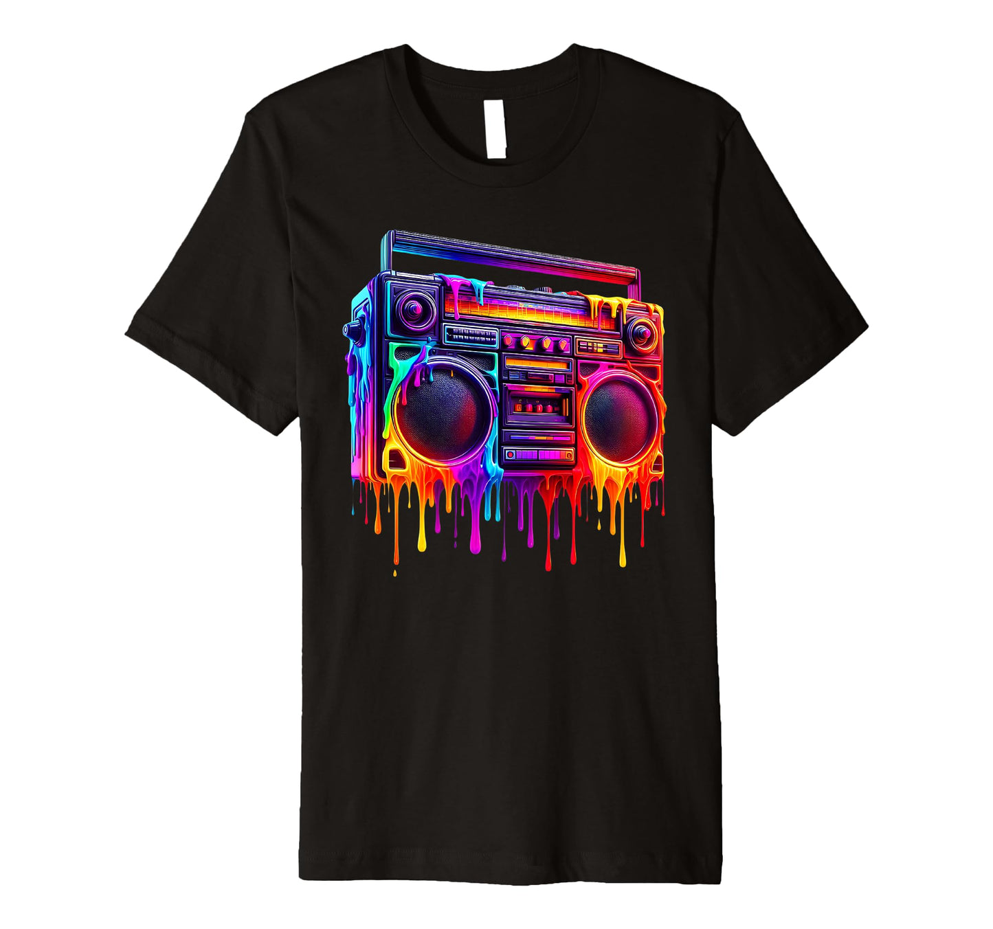Dripping Paint Boombox Old School 80S T-Shirt - Streetwear Style Men Women - T-Shirt, Sweatshirt, Hoodie