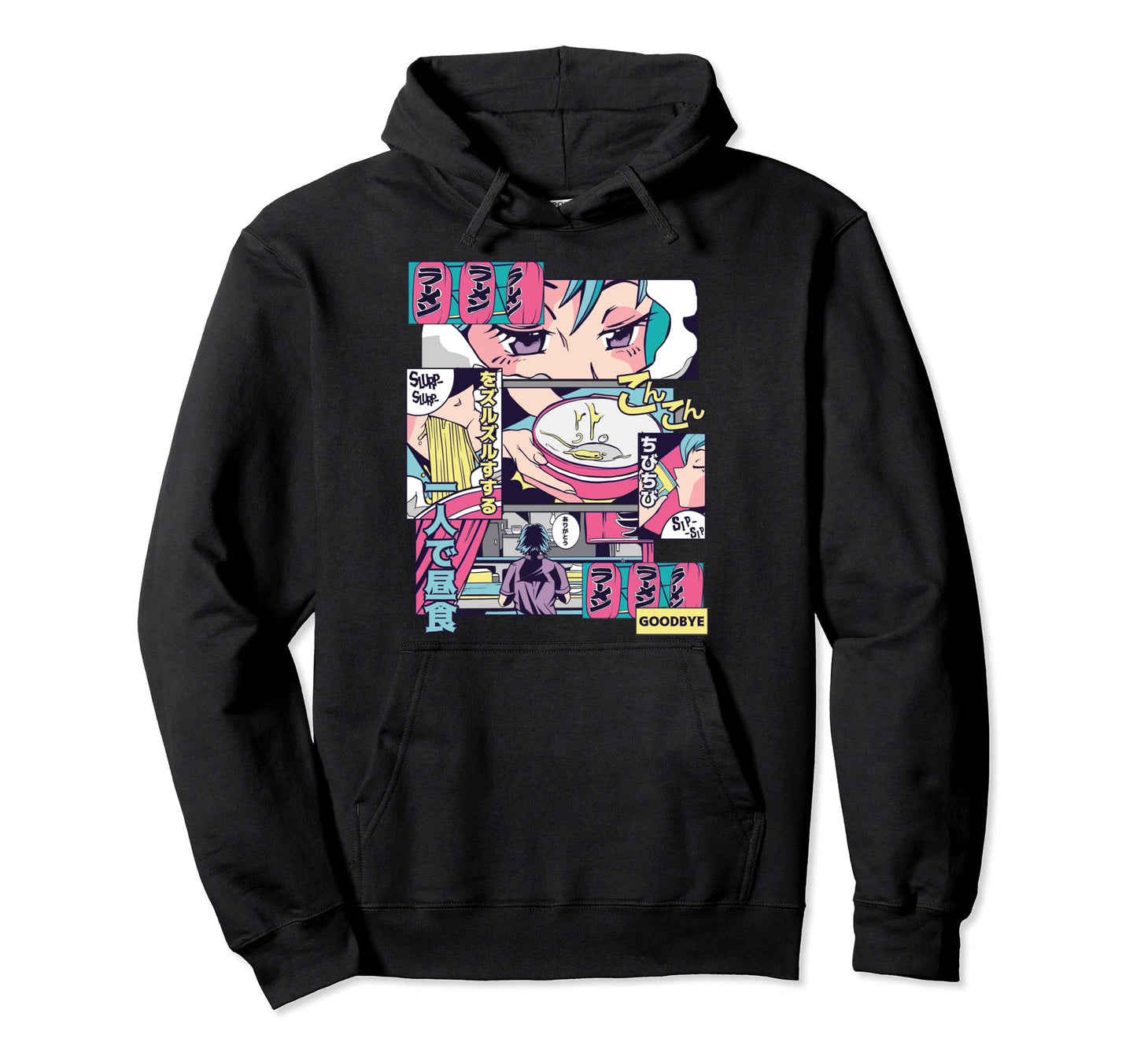 90S Vaporwave Aesthetic Japanese Ramen Hoodie - Graphic Print Men Women - T-Shirt, Sweatshirt, Hoodie