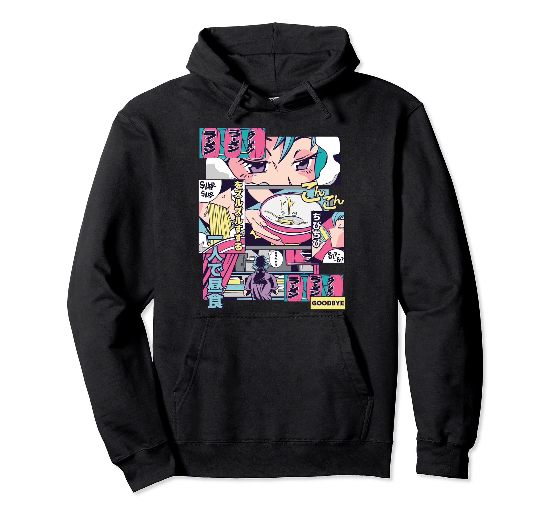 90S Vaporwave Aesthetic Japanese Ramen Hoodie - Graphic Print Men Women - T-Shirt, Sweatshirt, Hoodie