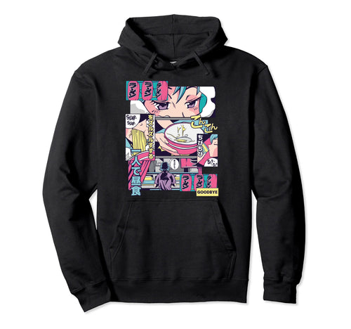 90S Vaporwave Aesthetic Japanese Ramen Hoodie - Graphic Print Men Women - T-Shirt, Sweatshirt, Hoodie