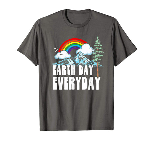 Earth Day Every Day Rainbow Nature T-Shirt - Unique Graphic Men Women - T-Shirt, Sweatshirt, Hoodie