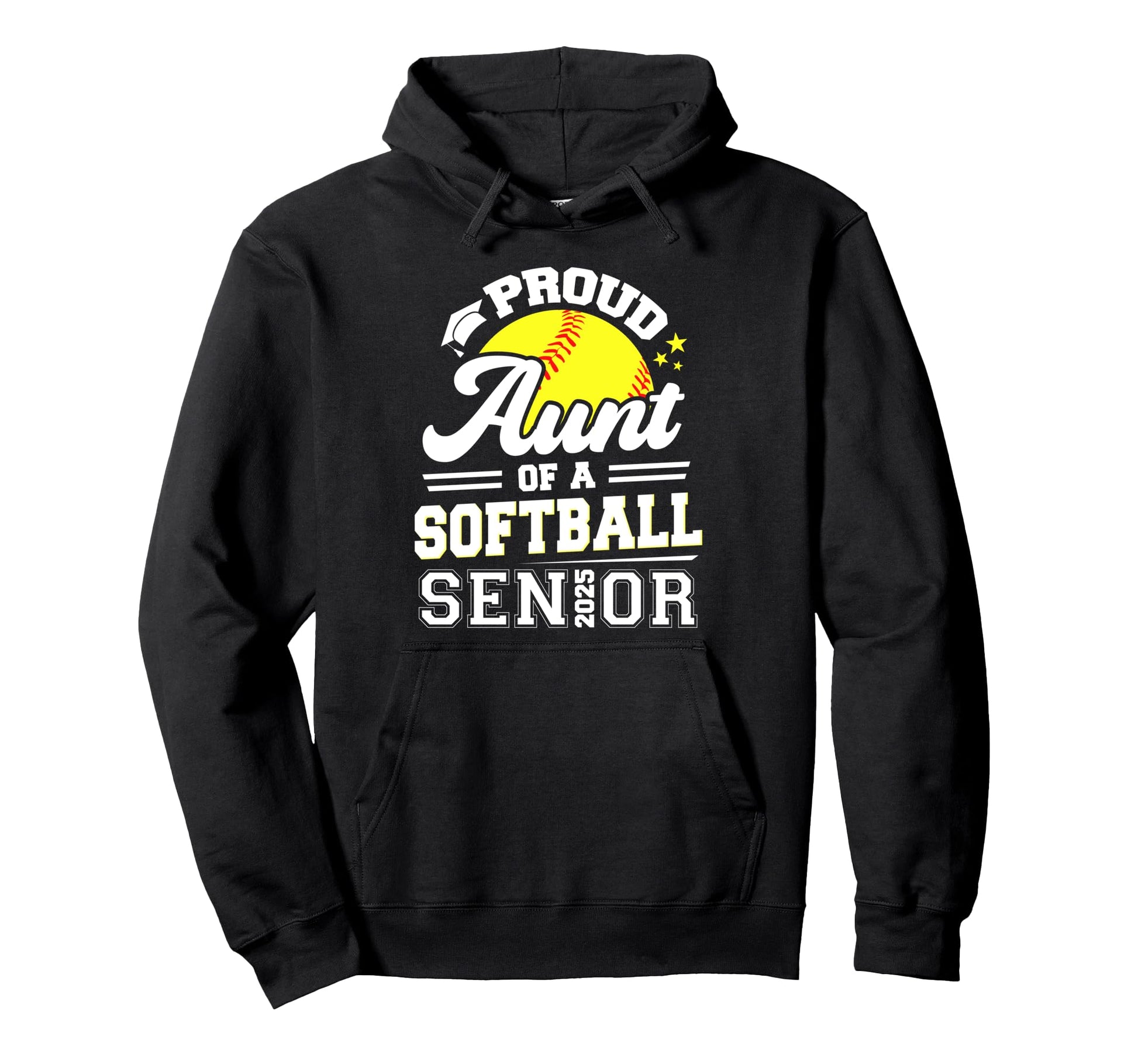 Proud Aunt 2025 Senior Softball Graduation Hoodie - Graphic Print Men Women - T-Shirt, Sweatshirt, Hoodie