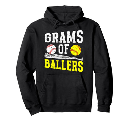 Grams Ballers Proud Baseball Softball Hoodie - Aesthetic Graphic Unisex - T-Shirt, Sweatshirt, Hoodie