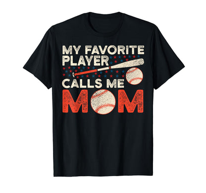 My Favorite Baseball Player Calls Me T-Shirt - Aesthetic Graphic Unisex - T-Shirt, Sweatshirt, Hoodie