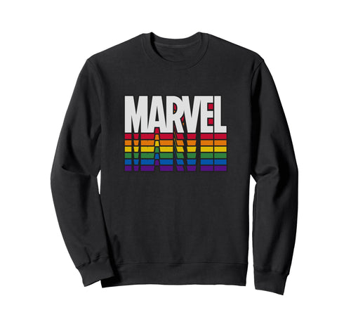 Marvel Comics Marvel Rainbow Title Logo Sweatshirt - Novelty Apparel Unisex - T-Shirt, Sweatshirt, Hoodie