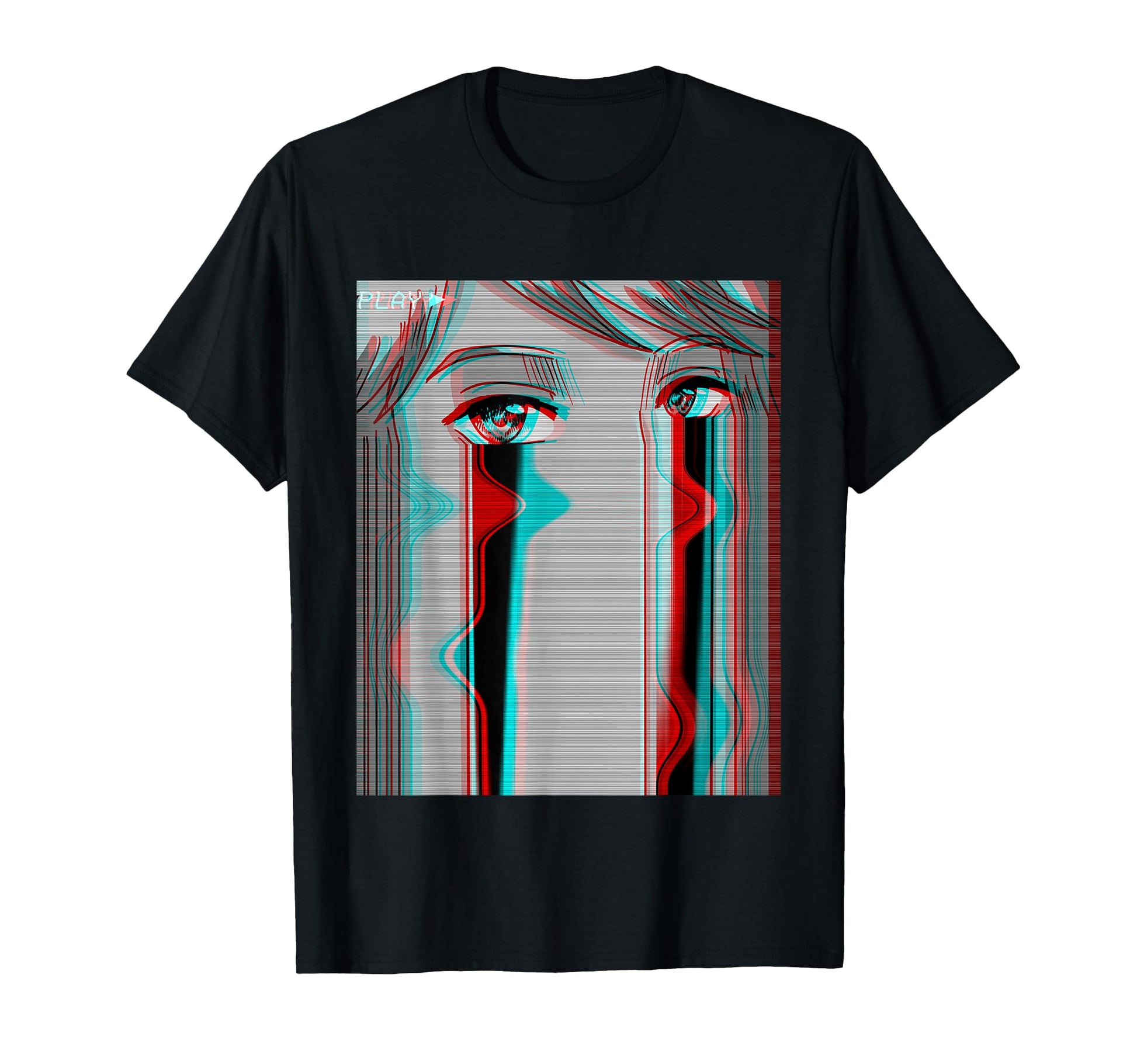 Sad Anime Otaku Eboy Egirl T-Shirt - Fun Novelty Design for Adults - T-Shirt, Sweatshirt, Hoodie
