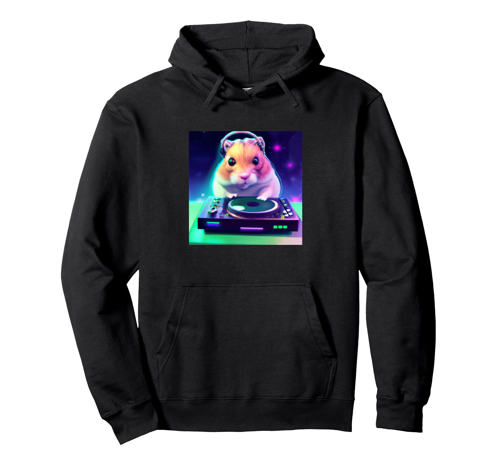 Hamster Vaporwave Dj Aesthetic Hoodie - Streetwear Style for Adults - T-Shirt, Sweatshirt, Hoodie