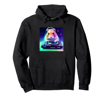 Hamster Vaporwave Dj Aesthetic Hoodie - Streetwear Style for Adults - T-Shirt, Sweatshirt, Hoodie