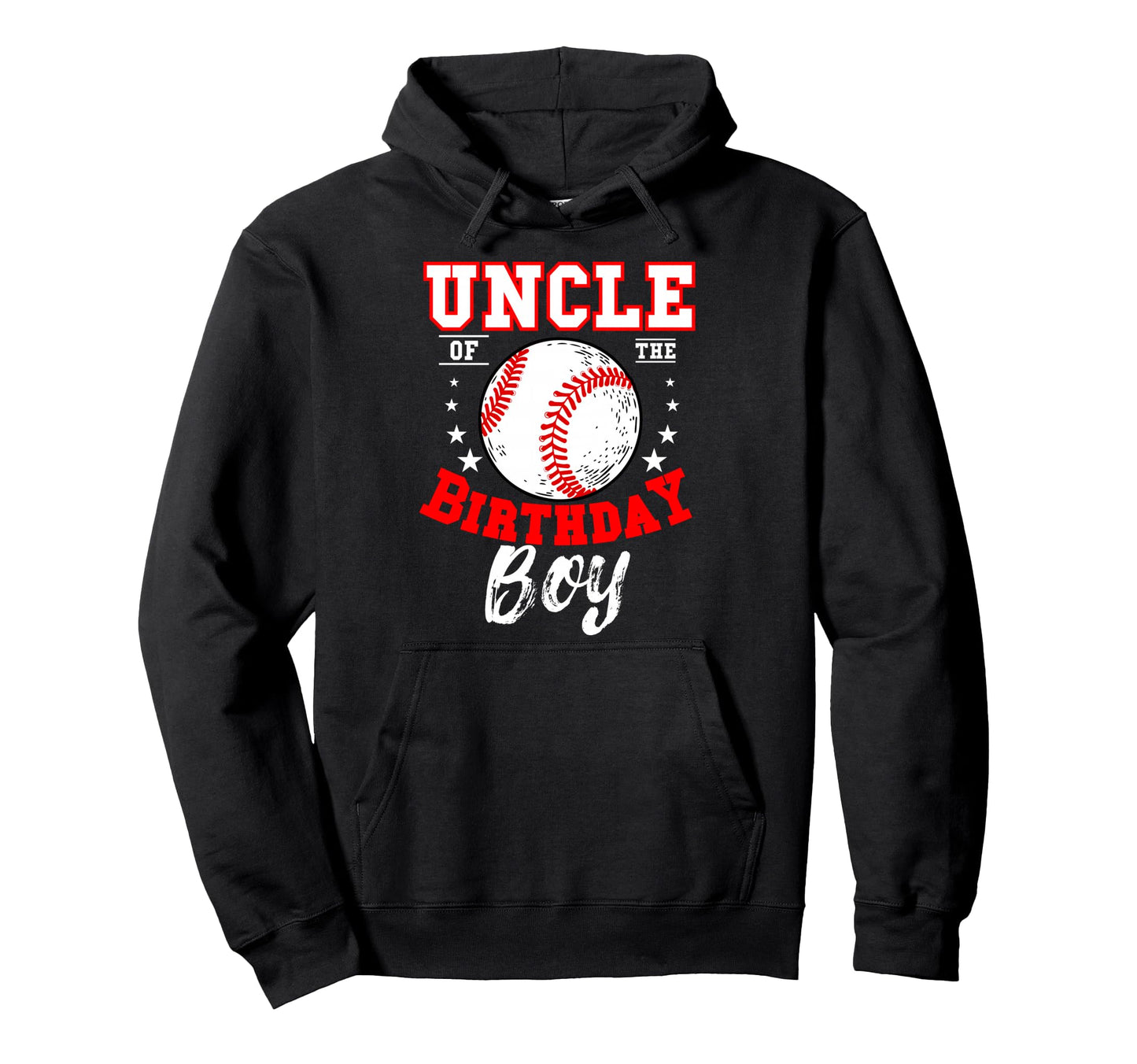 Uncle Birthday Baseball Theme Bday Hoodie - Unique Graphic Unisex - T-Shirt, Sweatshirt, Hoodie