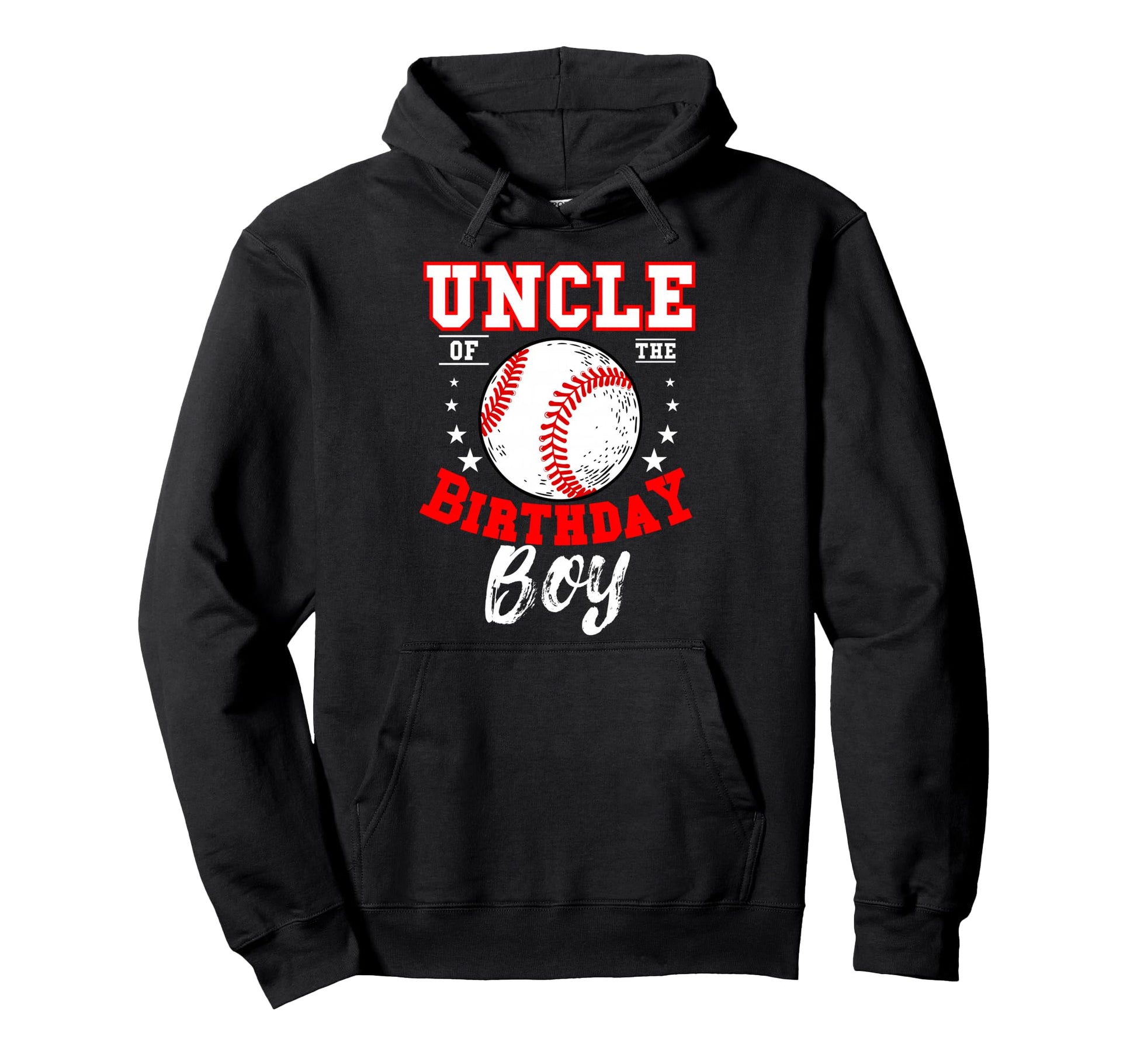 Uncle Birthday Baseball Theme Bday Hoodie - Unique Graphic Unisex - T-Shirt, Sweatshirt, Hoodie