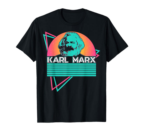Karl Marx Communism Communist Vaporwave T-Shirt - Minimalist Print Unisex - T-Shirt, Sweatshirt, Hoodie