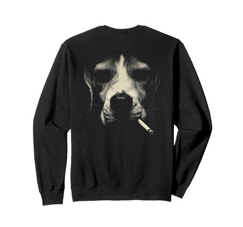 Beagle Smoking Cigarette Grunge Sweatshirt - Fun Novelty Design Men Women - T-Shirt, Sweatshirt, Hoodie