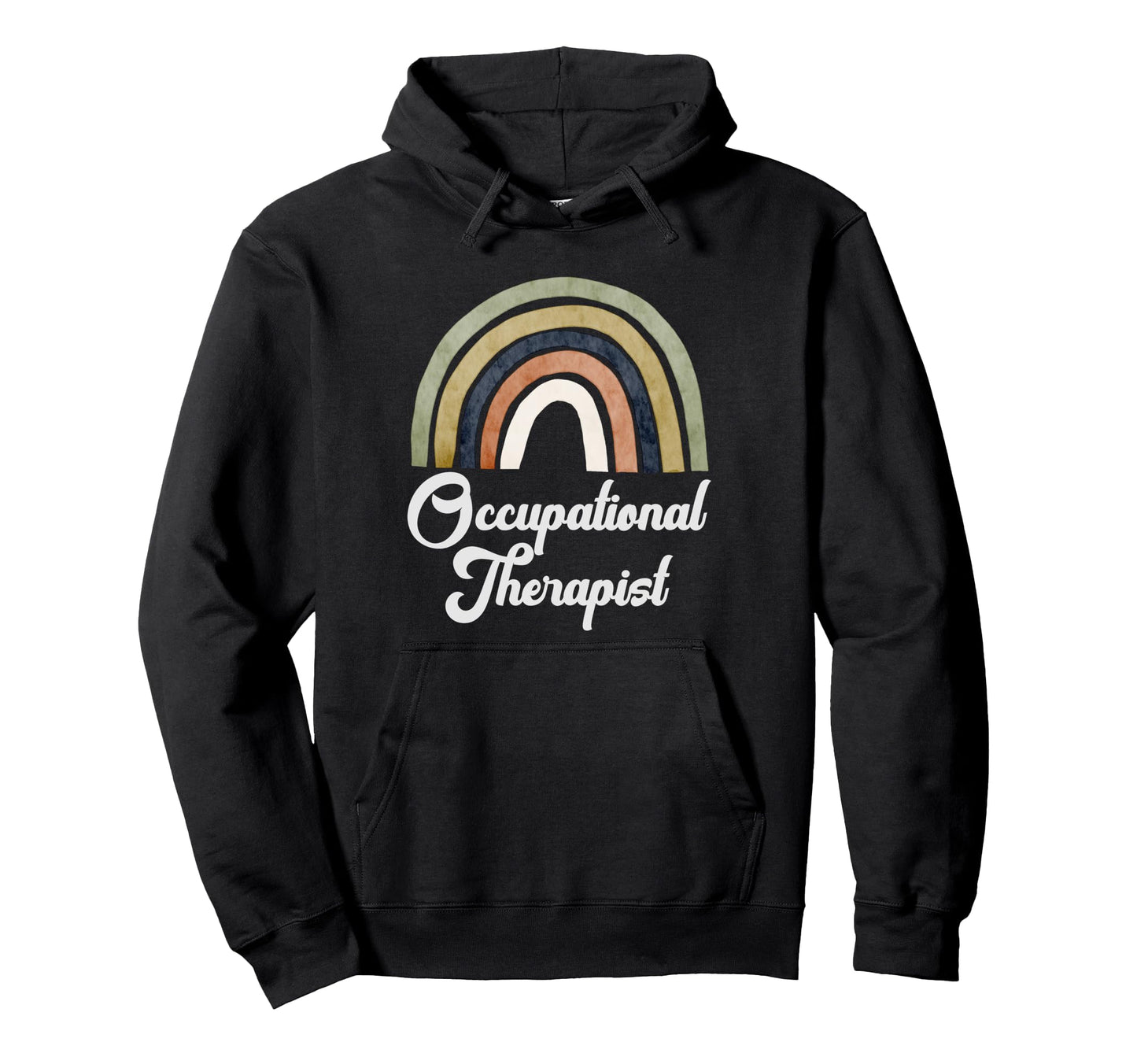 Boho Rainbow Occupational Therapist Hoodie - Unique Graphic Men Women - T-Shirt, Sweatshirt, Hoodie