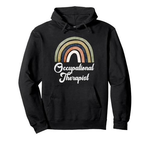 Boho Rainbow Occupational Therapist Hoodie - Unique Graphic Men Women - T-Shirt, Sweatshirt, Hoodie