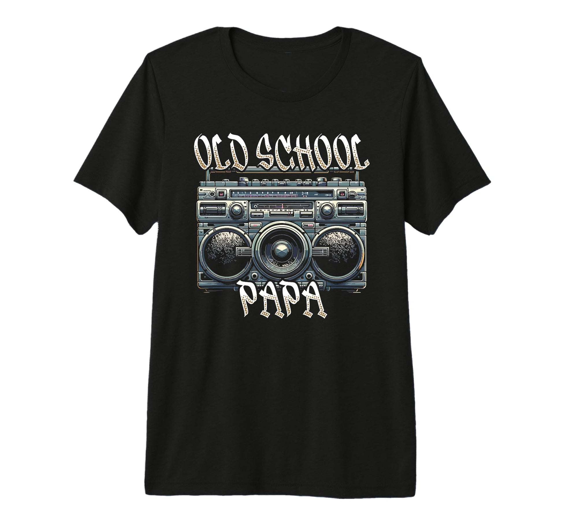Old School Papa Boombox Vibes 70S T-Shirt - Aesthetic Graphic for Adults - T-Shirt, Sweatshirt, Hoodie
