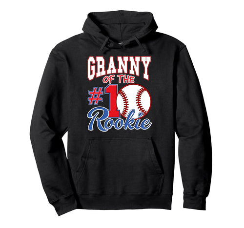 Grandma Granny Number 1 Rookie Baseball Hoodie - Novelty Apparel for Adults - T-Shirt, Sweatshirt, Hoodie