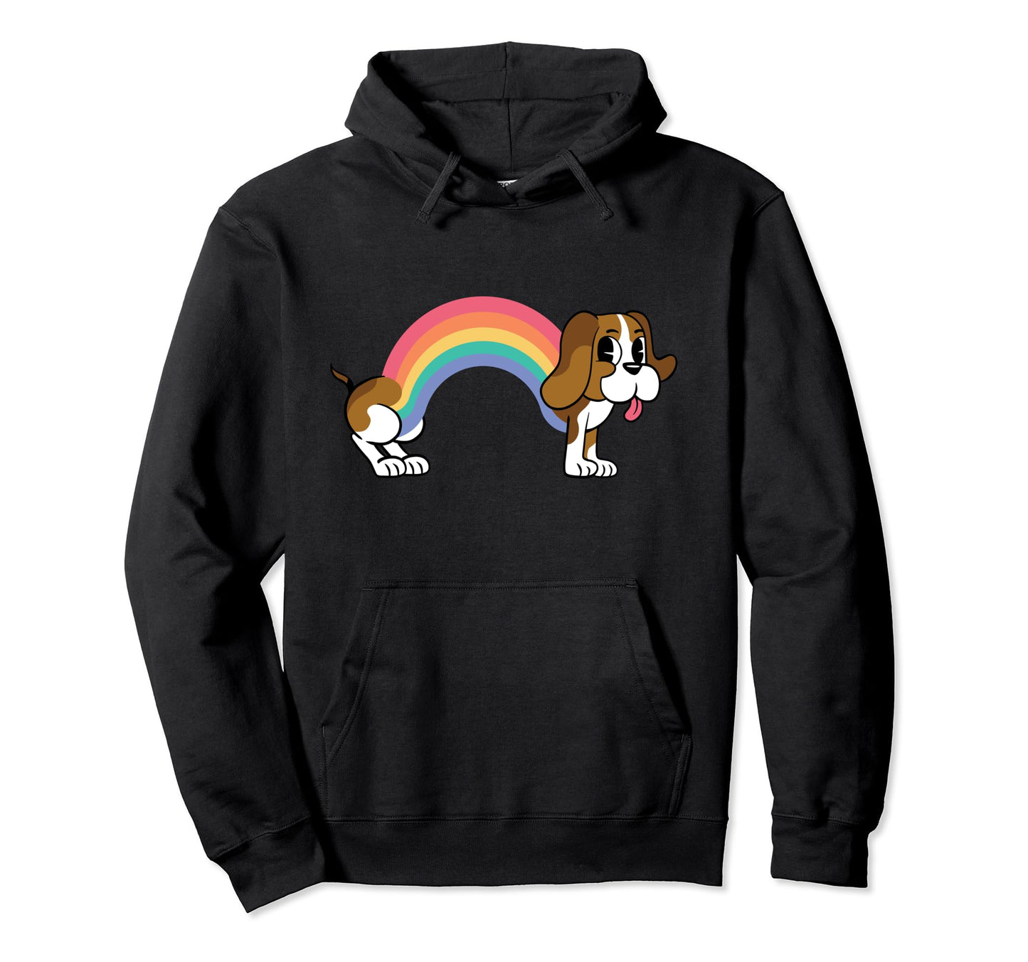 Rainbow Beagle Dog Hoodie - Casual Everyday Wear for Adults - T-Shirt, Sweatshirt, Hoodie
