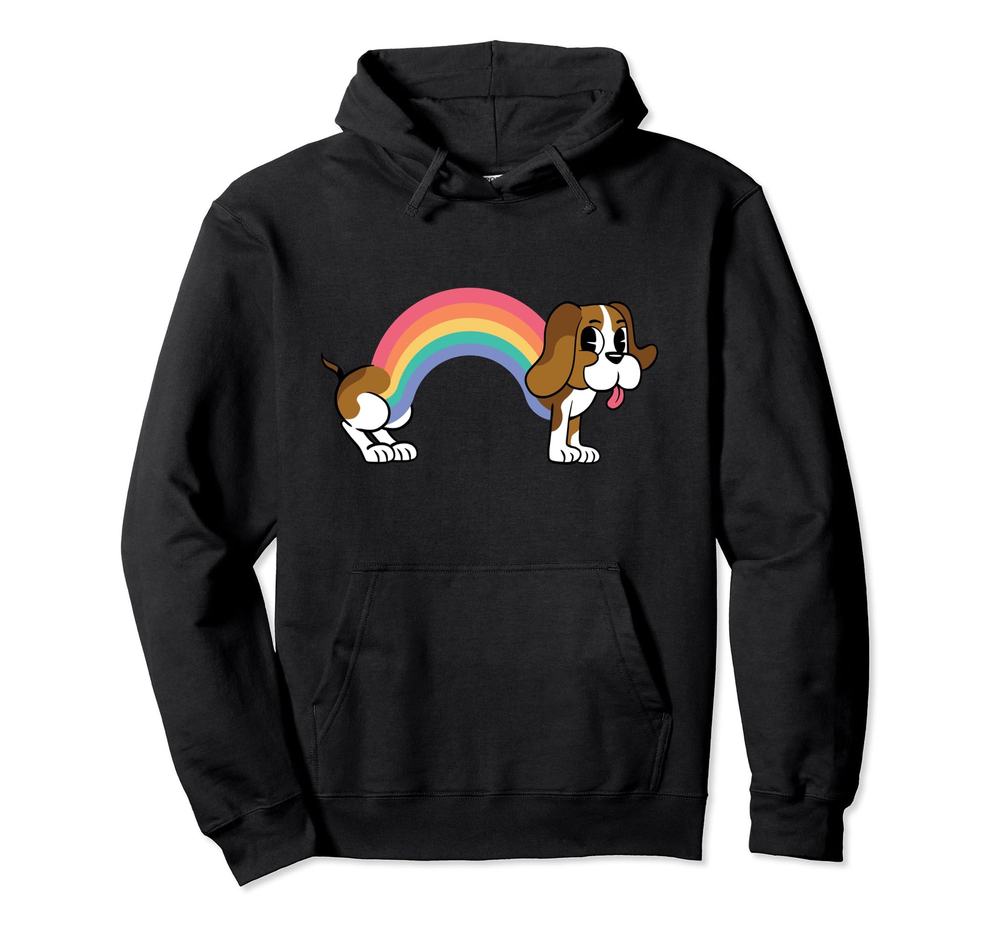Rainbow Beagle Dog Hoodie - Casual Everyday Wear for Adults - T-Shirt, Sweatshirt, Hoodie