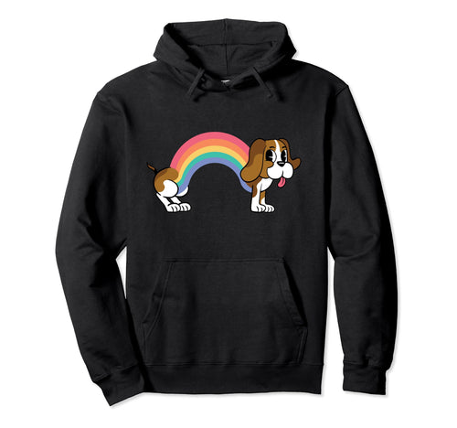 Rainbow Beagle Dog Hoodie - Casual Everyday Wear for Adults - T-Shirt, Sweatshirt, Hoodie