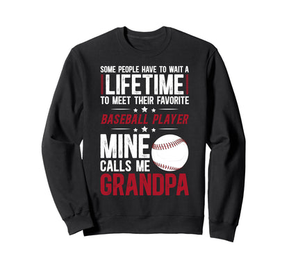 Baseball Grandpa Proud Grandpa Sweatshirt - Aesthetic Graphic Men Women - T-Shirt, Sweatshirt, Hoodie