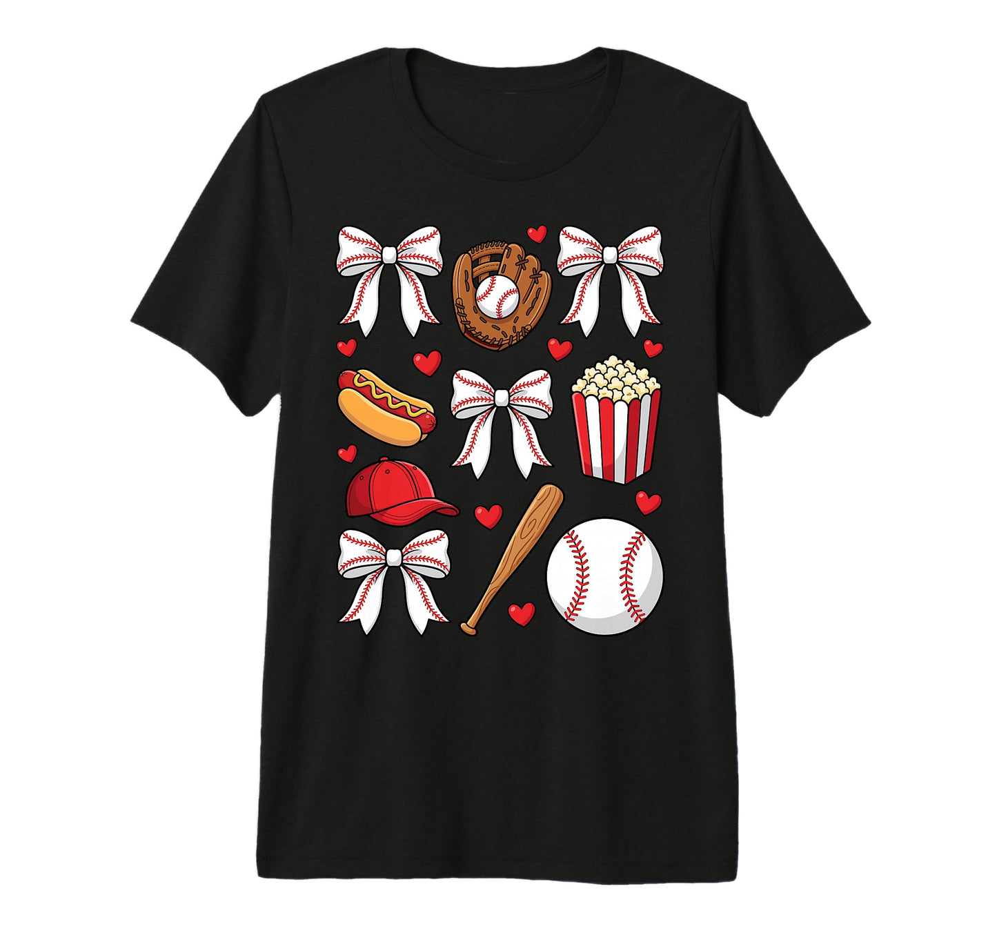 Baseball Coquette Bow Mom Mama Tri T-Shirt - Unique Graphic for Adults - T-Shirt, Sweatshirt, Hoodie
