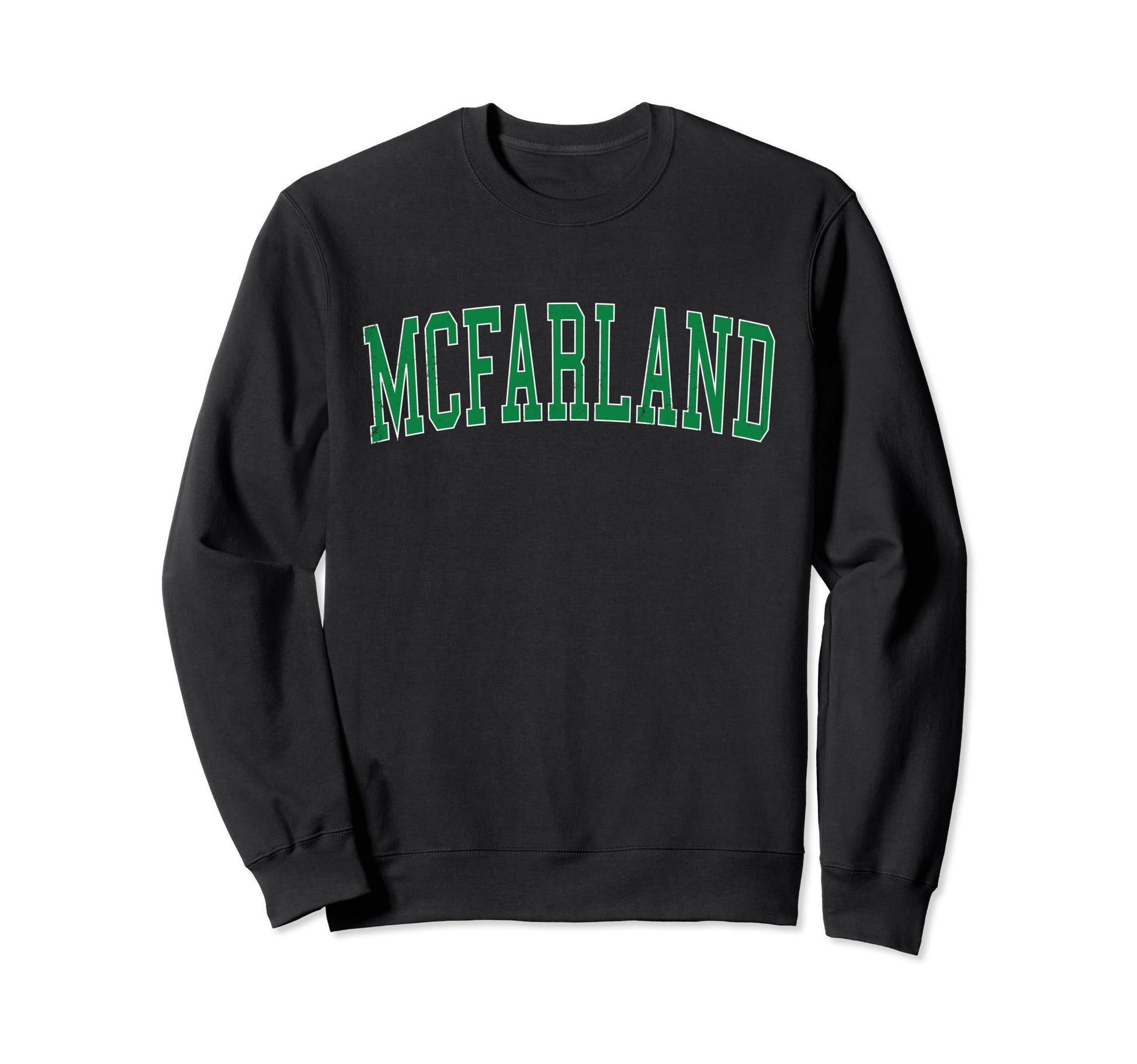 Mcfarland Ca Distressed Green Varsity Sweatshirt - Graphic Print for Adults - T-Shirt, Sweatshirt, Hoodie