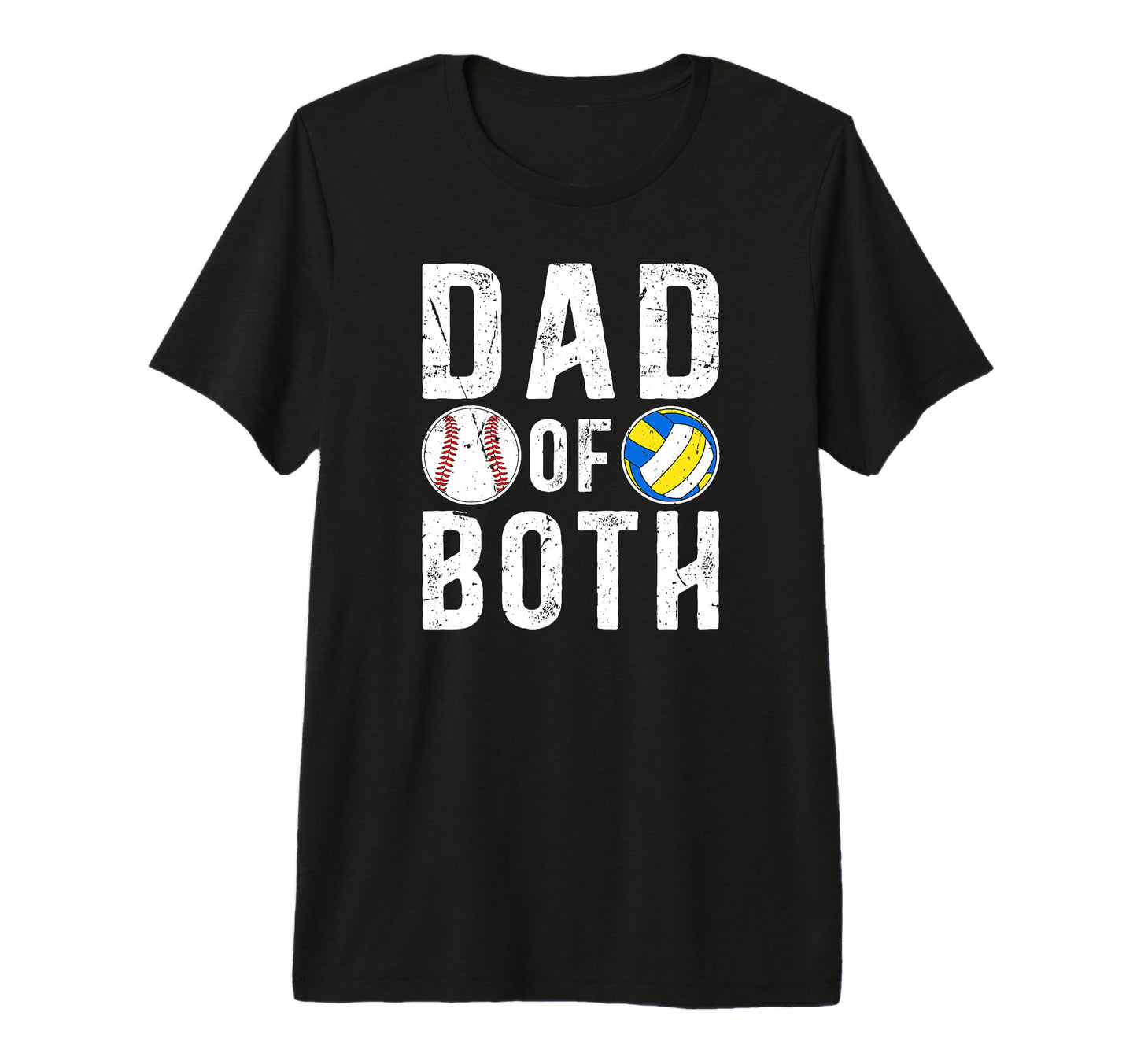 Mens Dad Both Proud Volleyball Baseball T-Shirt - Trendy Graphic Men Women - T-Shirt, Sweatshirt, Hoodie