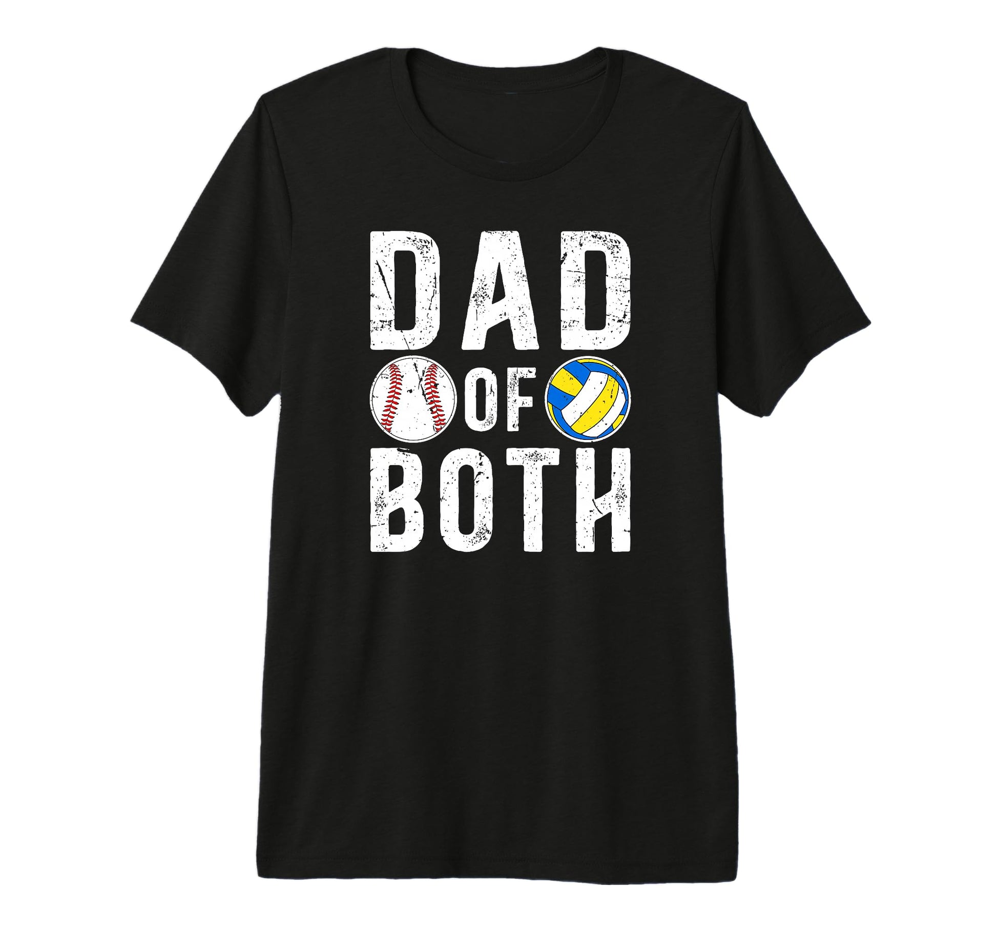 Mens Dad Both Proud Volleyball Baseball T-Shirt - Trendy Graphic Men Women - T-Shirt, Sweatshirt, Hoodie