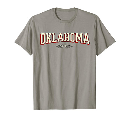 Ok Varsity Oklahoma T-Shirt - Unique Graphic Men Women - T-Shirt, Sweatshirt, Hoodie