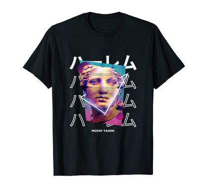 Vaporwave Statue Aesthetic Art T-Shirt - Fun Novelty Design Men Women - T-Shirt, Sweatshirt, Hoodie